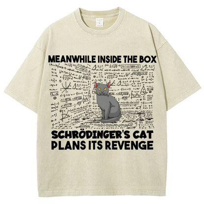 Inside The Box Schrödingers Cat Plans Its Revenge Vintage Distressed T-shirt