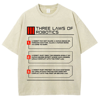 Three Laws of Robotics Vintage Distressed T-shirt
