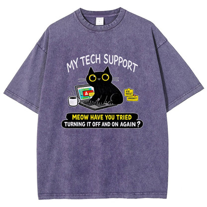 My Tech Support Vintage Distressed T-shirt
