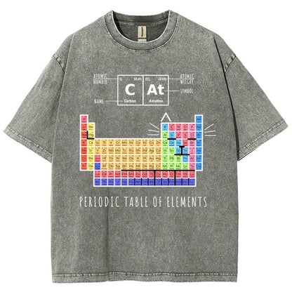 Periodic Table Of Cats Vintage Distressed T-shirt