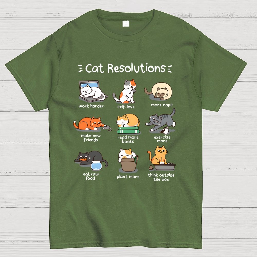 Cat Resolutions Geek T-Shirt