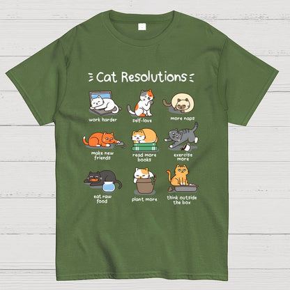 Cat Resolutions Geek T-Shirt