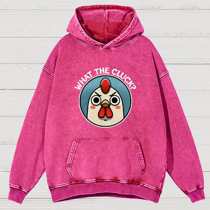 What The Cluck Vintage Distressed Hoodie