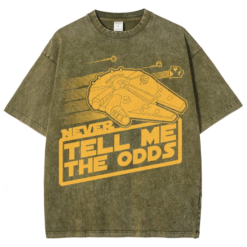 Never Tell Me The Odds Vintage Distressed T-shirt