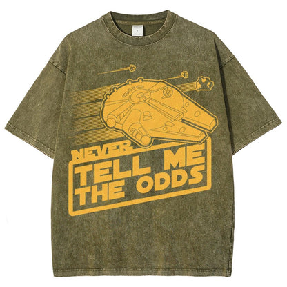 Never Tell Me The Odds Vintage Distressed T-shirt