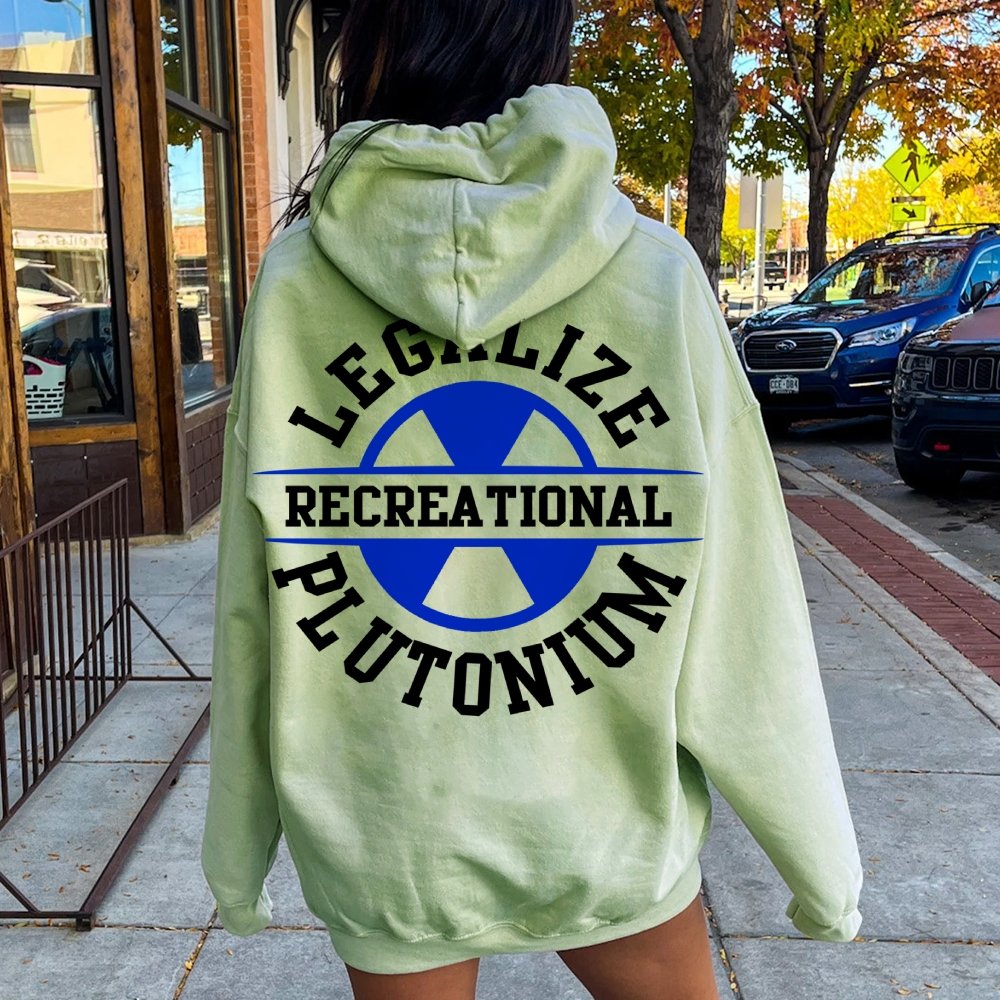 Legalize plutonium recreational Printed Back Unisex Cotton Hoodie