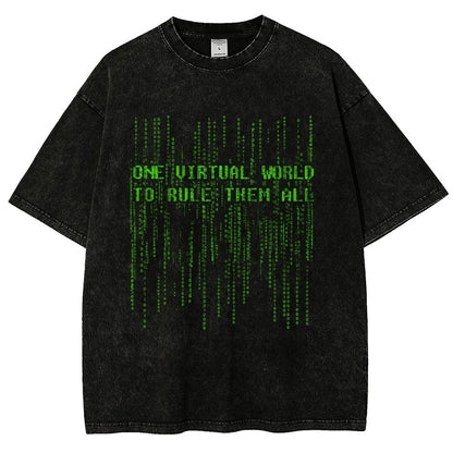 One Virtual Realm to Rule Them All Vintage Distressed T-shirt