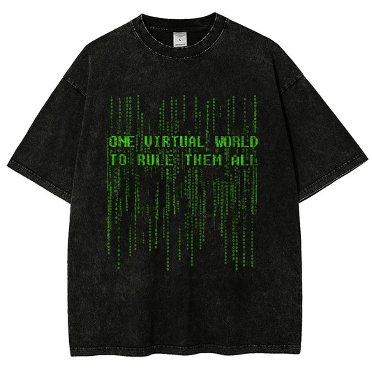 One Virtual Realm to Rule Them All Vintage Distressed T-shirt