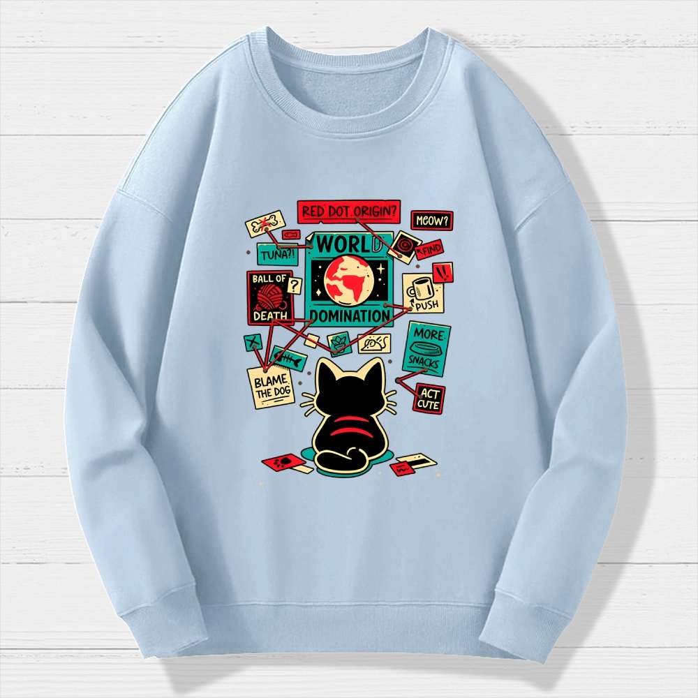 Cat Master Plan Geek Cotton Sweatshirt