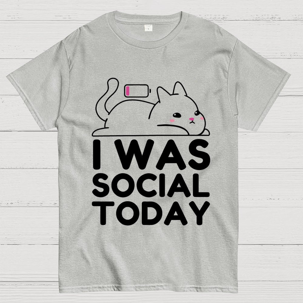 I Was Social Today Geek T-Shirt