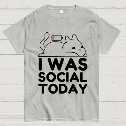 I Was Social Today Geek T-Shirt