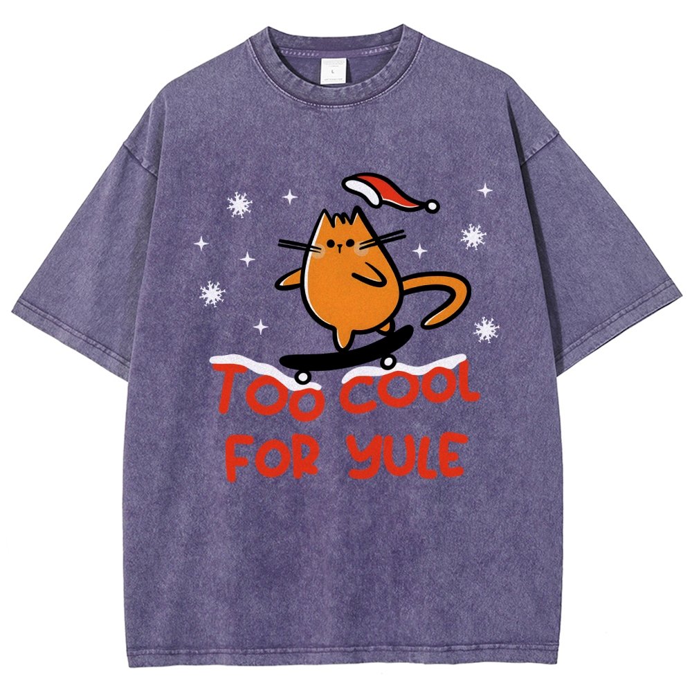 Too Cool For Yule Vintage Distressed T-shirt