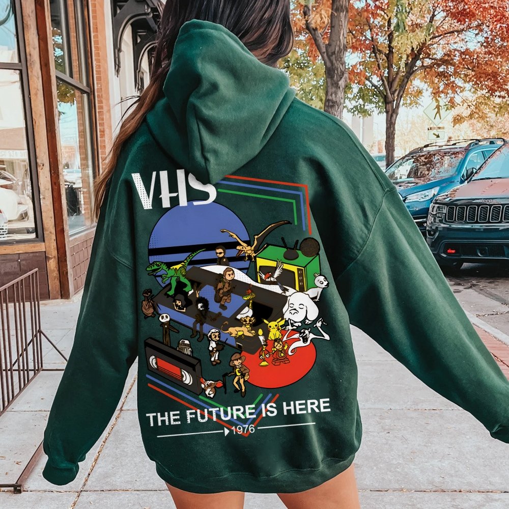 The Future Is Here Printed Back Unisex Cotton Hoodie