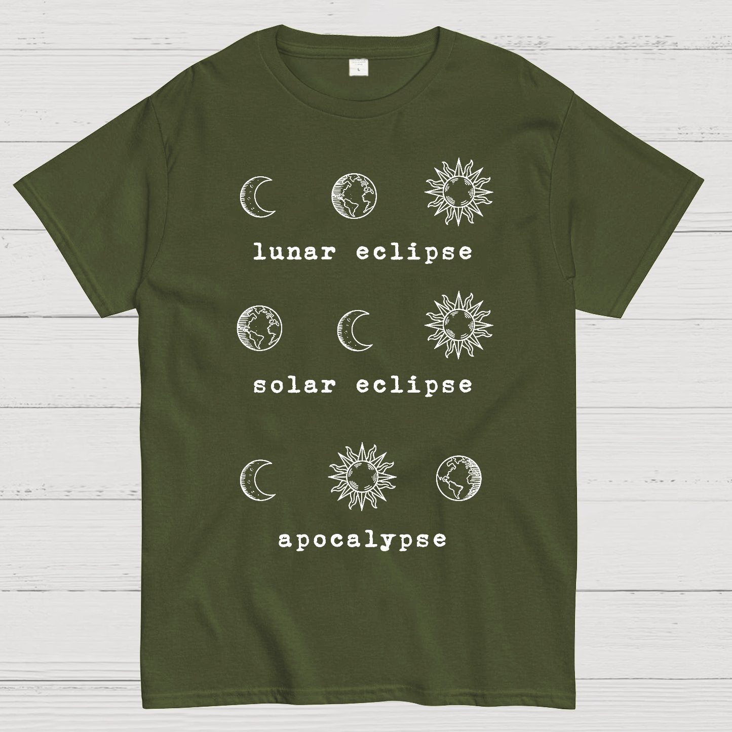 Lunar Eclipse Solar Eclipse Apocalypse Geek T-Shirt