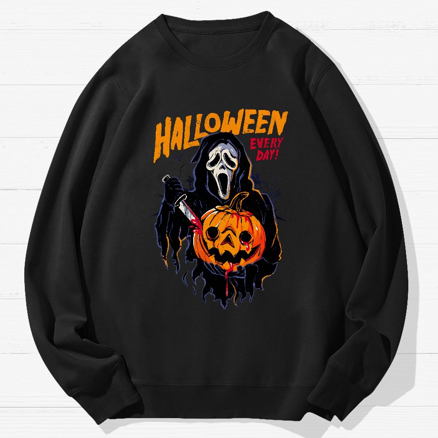 Every Day Is Halloween Geek Cotton Sweatshirt