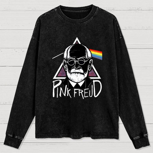 Pink Freed Washed Long Sleeve Tee