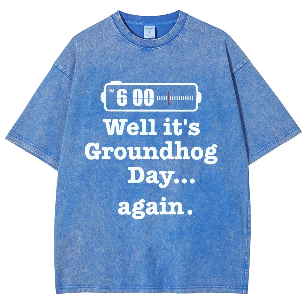 Well It's Groundhog Day Again Vintage Distressed T-shirt