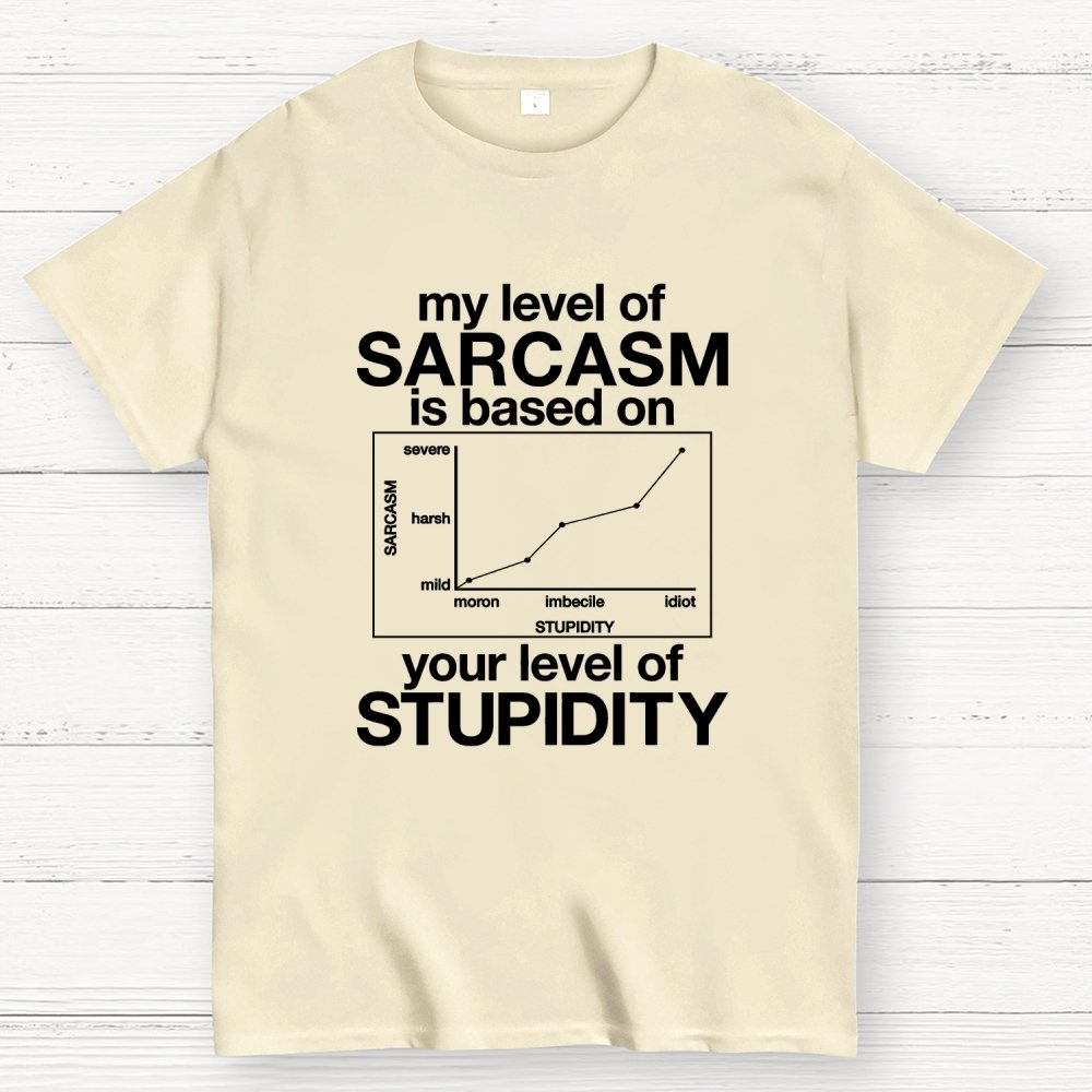 Sarcasm Level Chart Geek T-Shirt