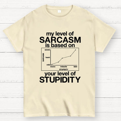 Sarcasm Level Chart Geek T-Shirt