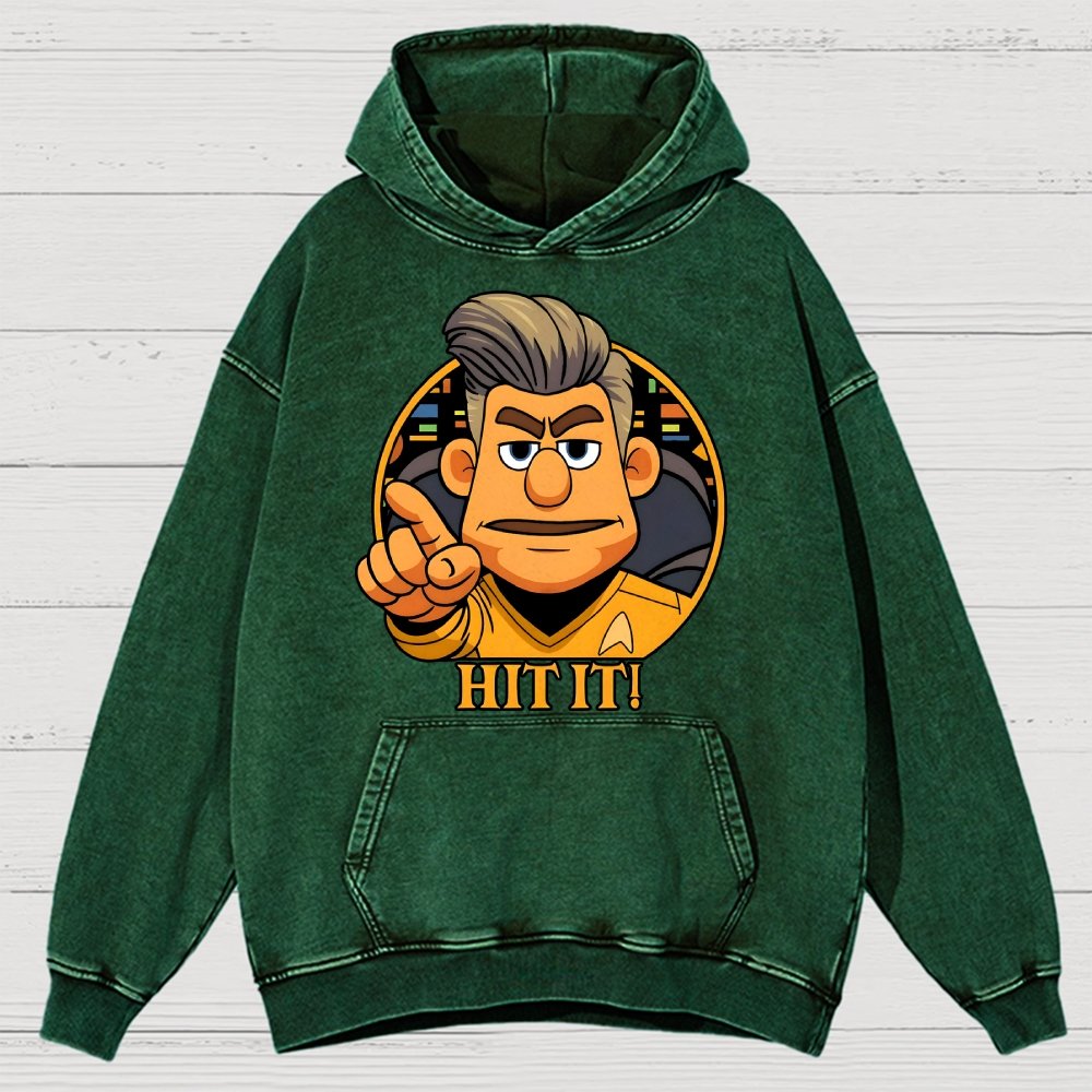 Hit It Vintage Distressed Hoodie
