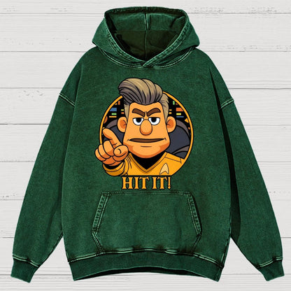 Hit It Vintage Distressed Hoodie