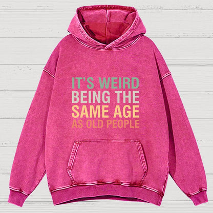 Same Age As Old People Geeky Vintage Distressed Hoodie