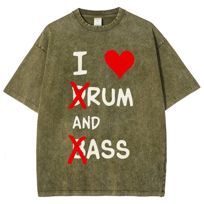 I Love dRum And bAss Vintage Distressed T-shirt