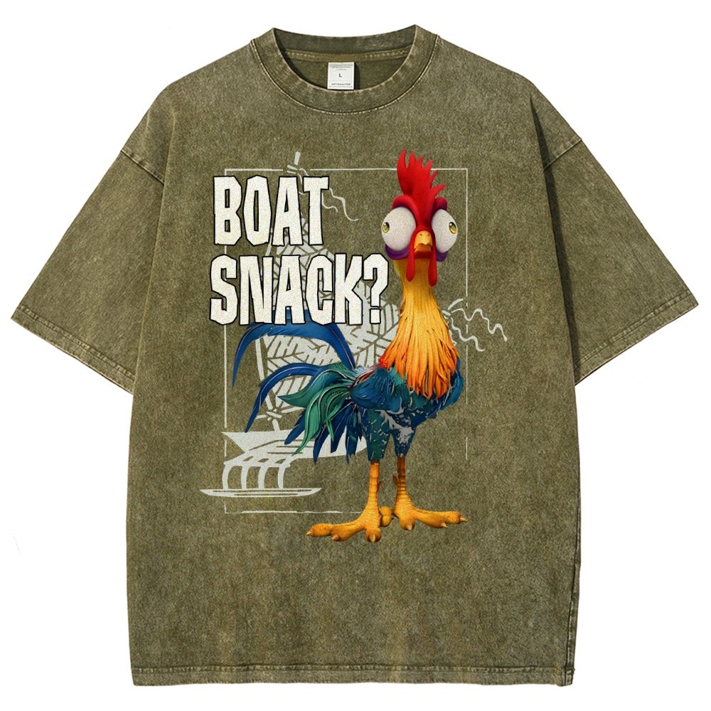 Boat Snack  Chicken Vintage Distressed T-shirt