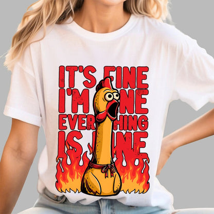 Chicken Fine Burn Geek T-Shirt
