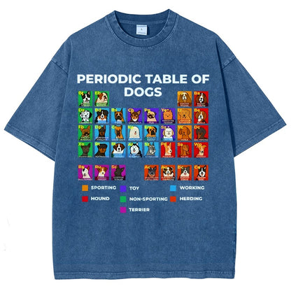 Periodic Table Of Dogs Vintage Distressed T-shirt
