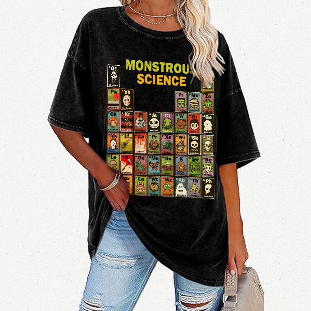 Monstrous Science Vintage Distressed T-shirt