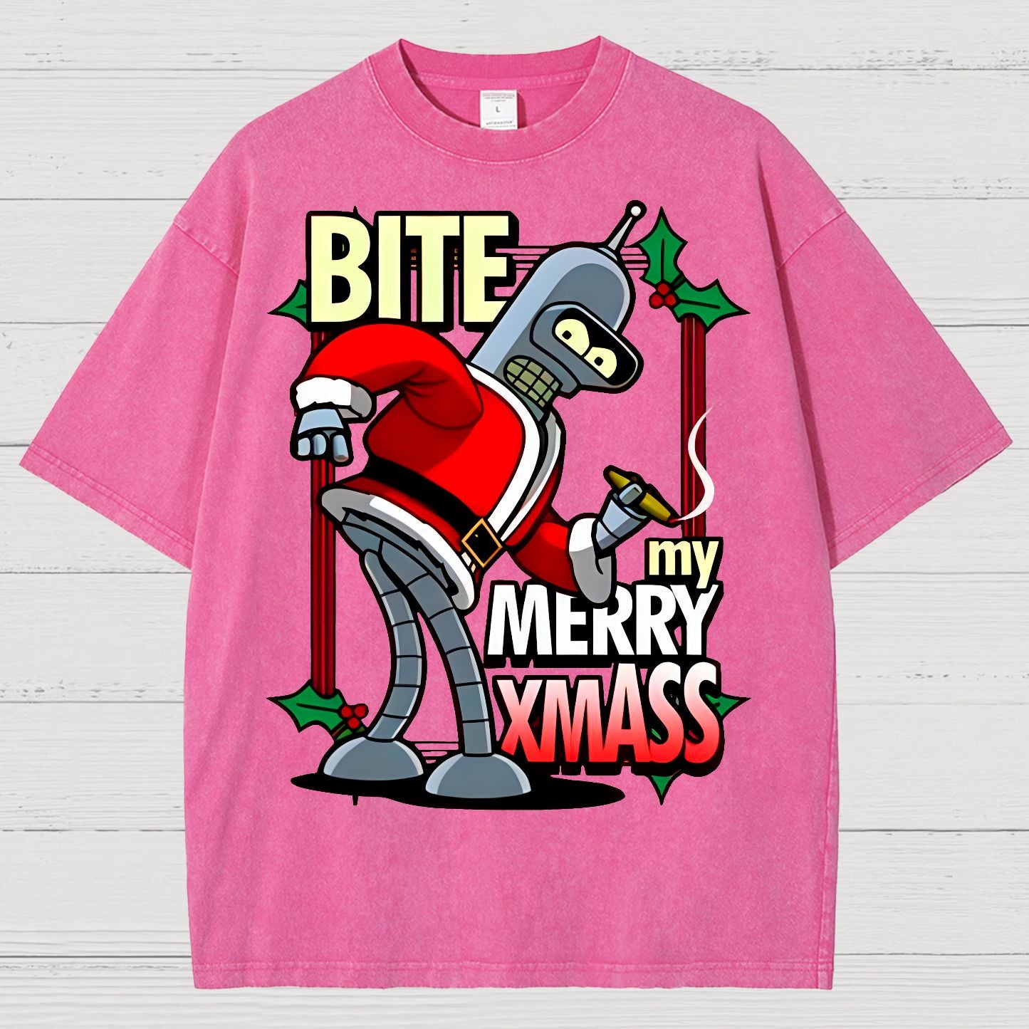 Happy Christmas from Robot Vintage Distressed T-shirt