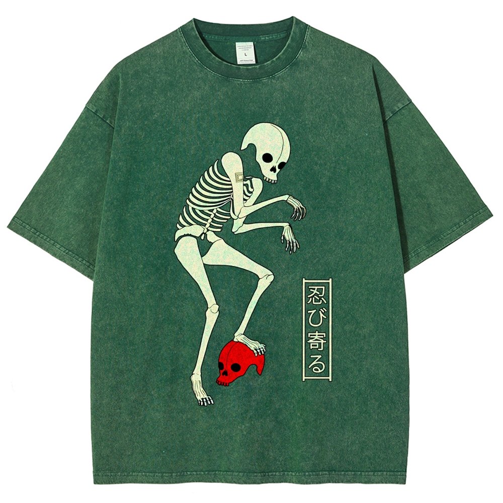 Creep Skull Vintage Distressed T-shirt