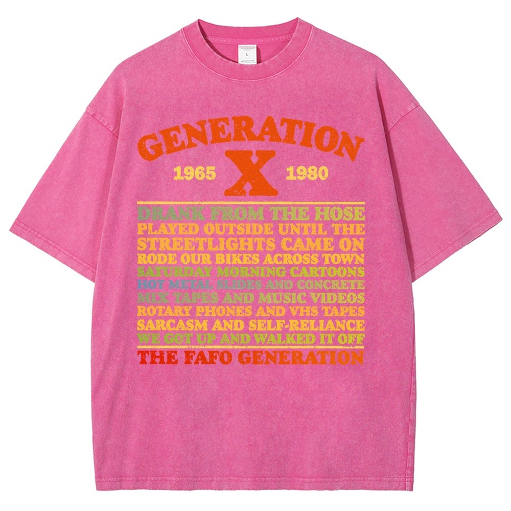 GenX Summer Day Vintage Distressed T-shirt