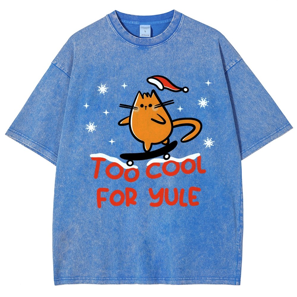 Too Cool For Yule Vintage Distressed T-shirt