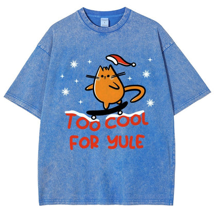 Too Cool For Yule Vintage Distressed T-shirt