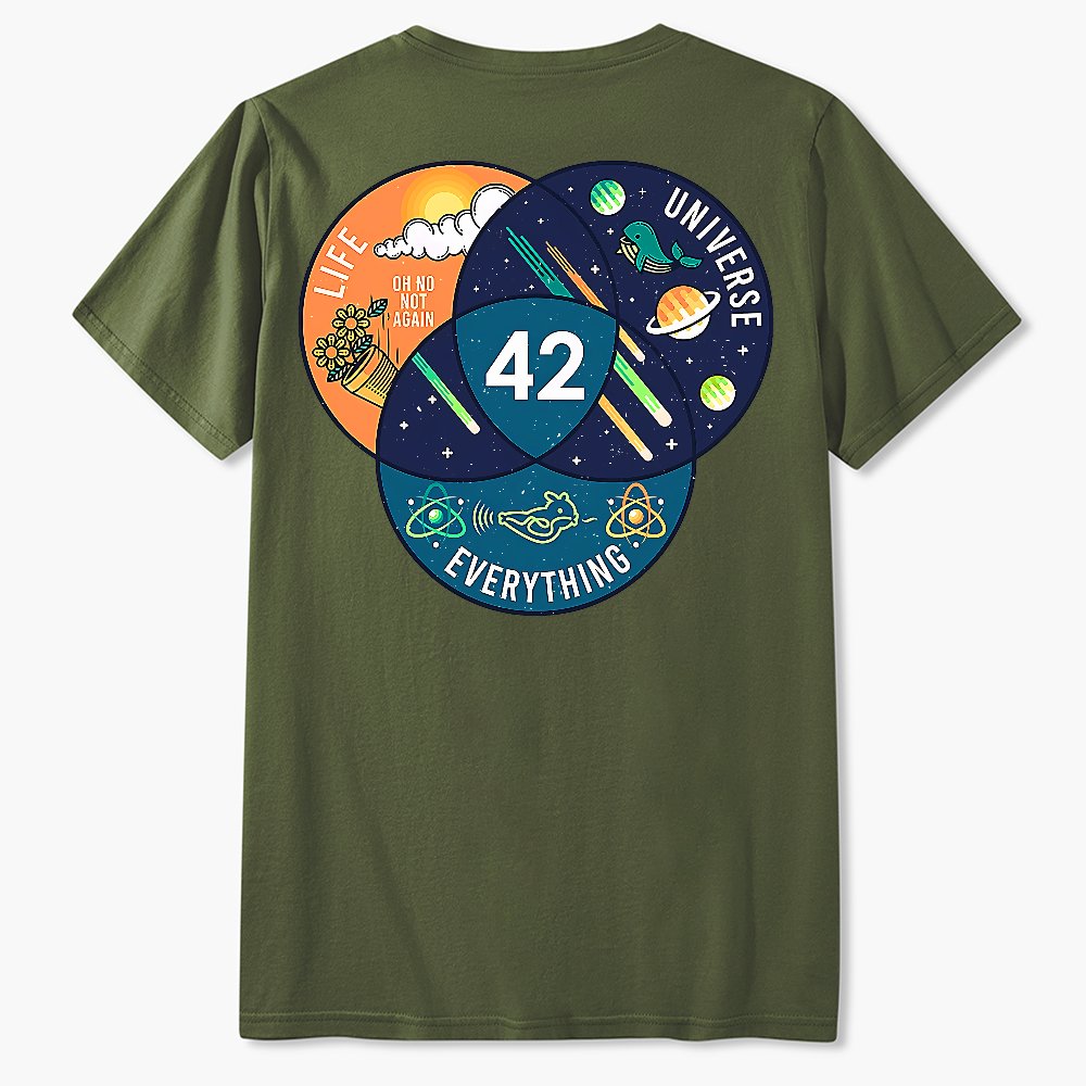 42 Answer to Life Universe and Everything Essential Geek T-Shirt