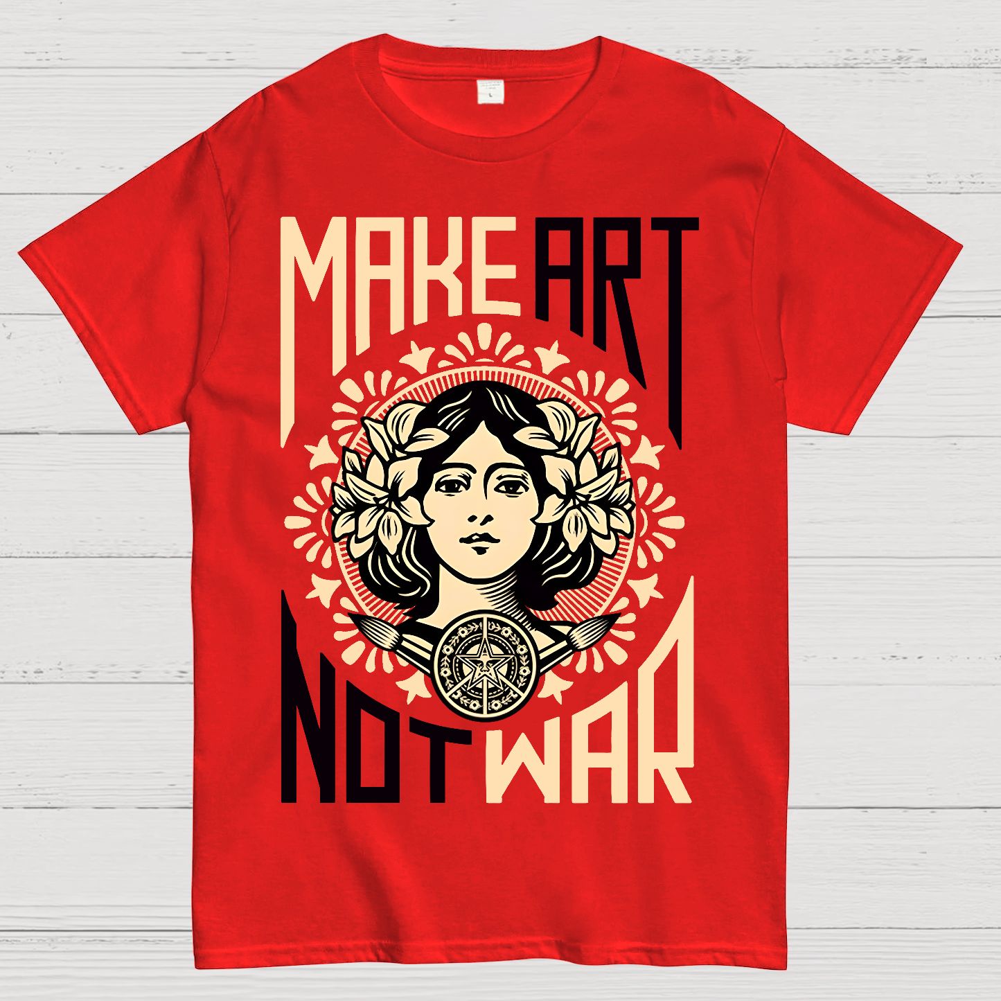 Make Art Not War Geek T-Shirt