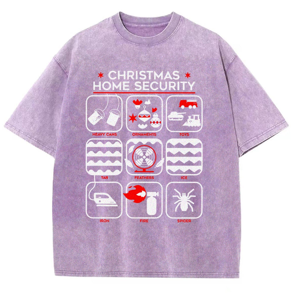 Christmas Home Security Vintage Distressed T-shirt