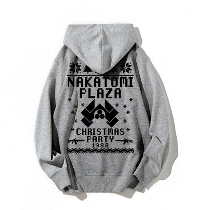 Now I Have a Machine Gun Ho-Ho-Ho Printed Back Unisex Cotton Hoodie