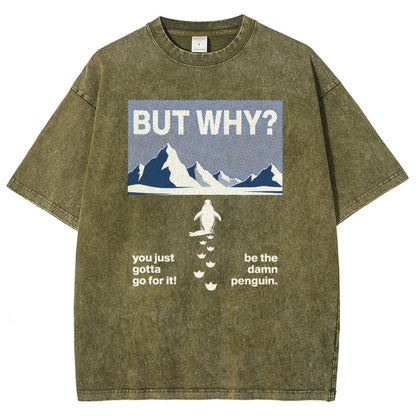 BUT WHY Vintage Distressed T-shirt