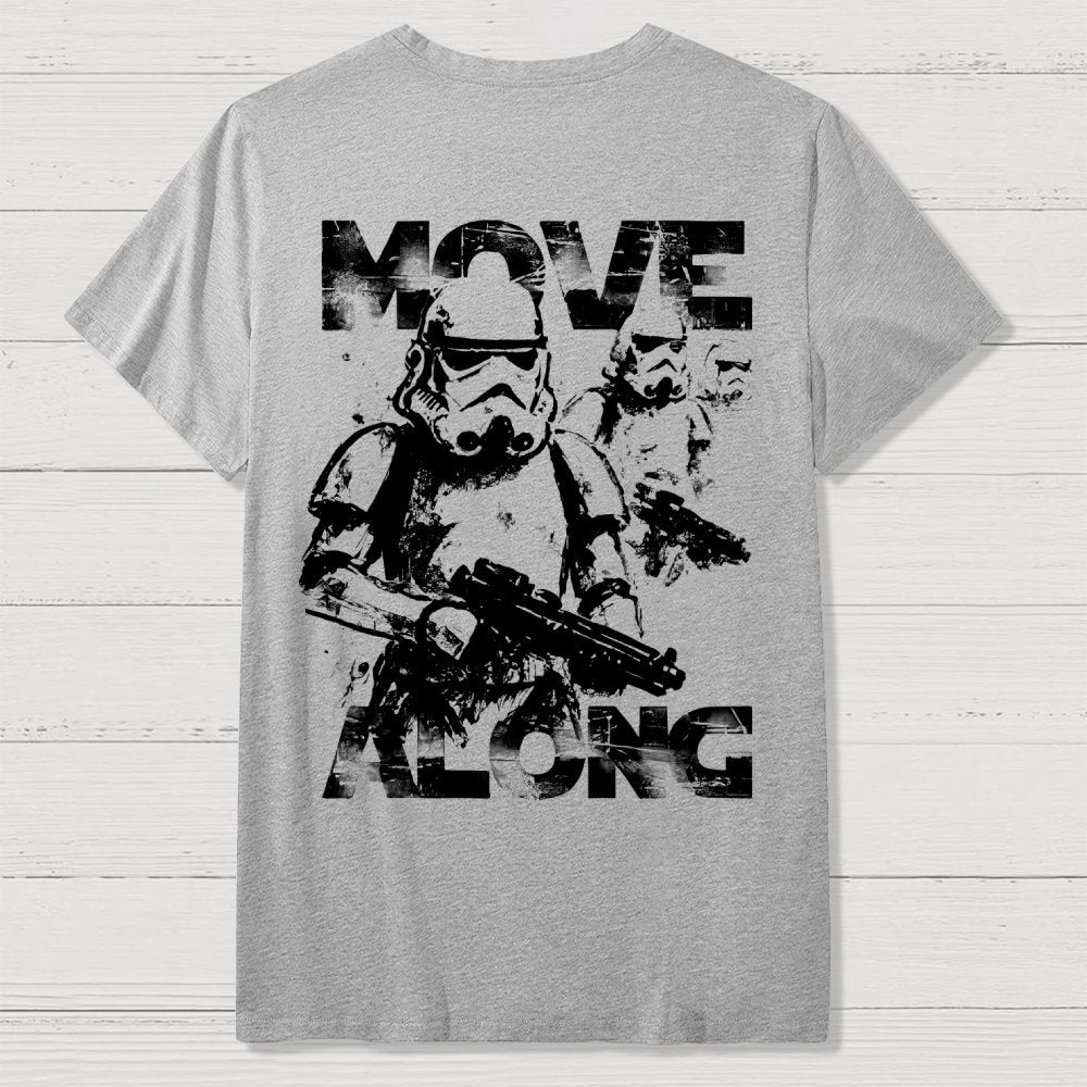 Move Along Front And Back Printing Geek T-Shirt