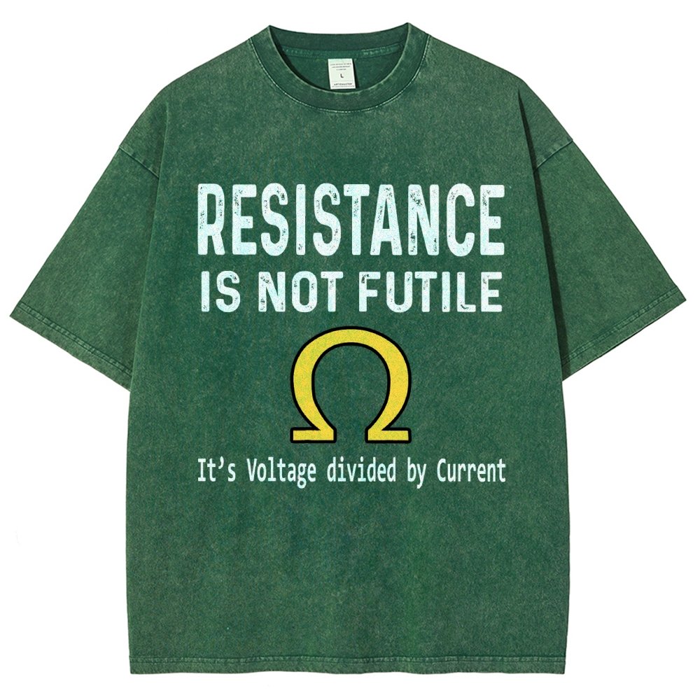Ohm's Law Resistance Is Not Futile Vintage Distressed T-shirt