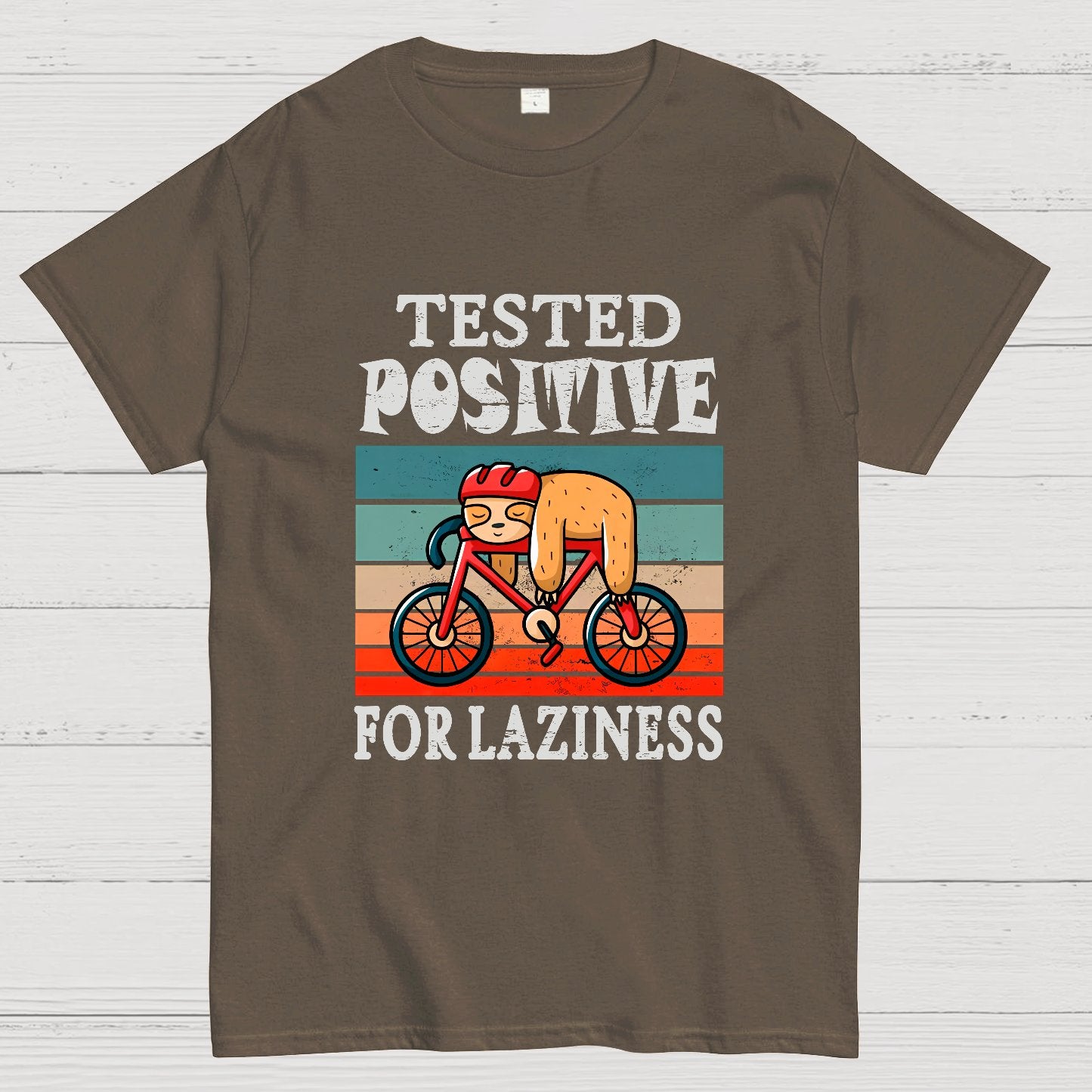 Tested Positive For Laziness Sloth On Bicycle By Sal71 Geeky T-Shirt