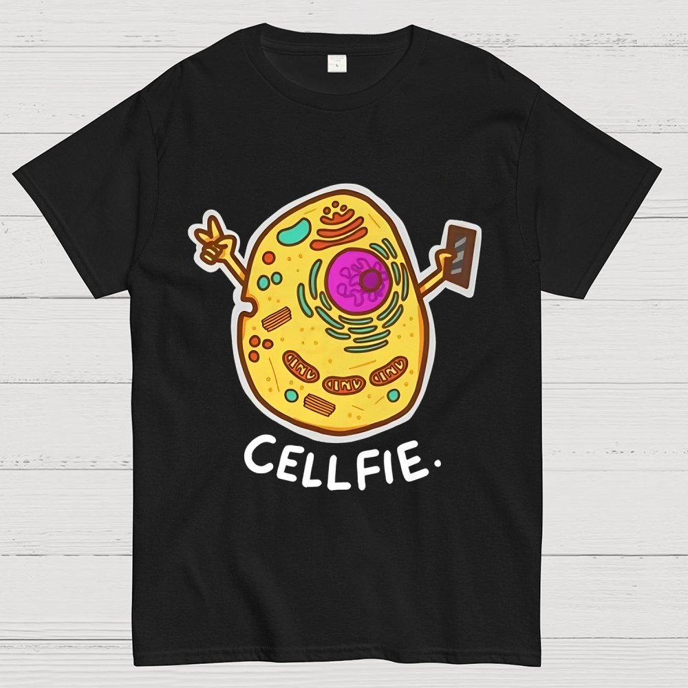 Biology pun Cell-Fie Unisex Geek T-Shirt
