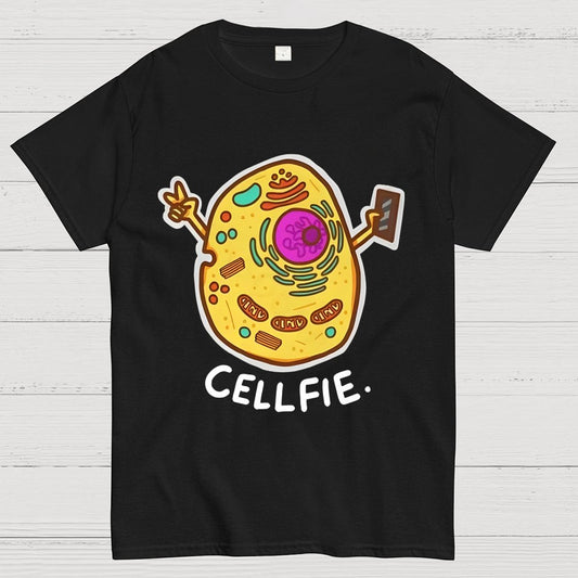 Biology pun Cell-Fie Unisex Geek T-Shirt