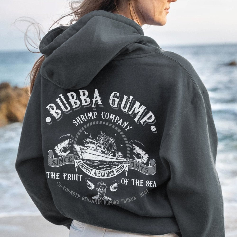 The Fruit Of The Sea Printed Back Unisex Cotton Hoodie