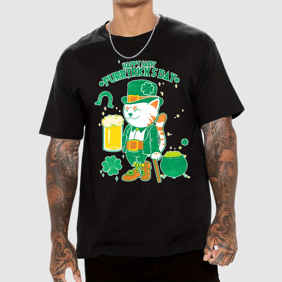 Cat St. Patrick's Day Geek T-Shirt
