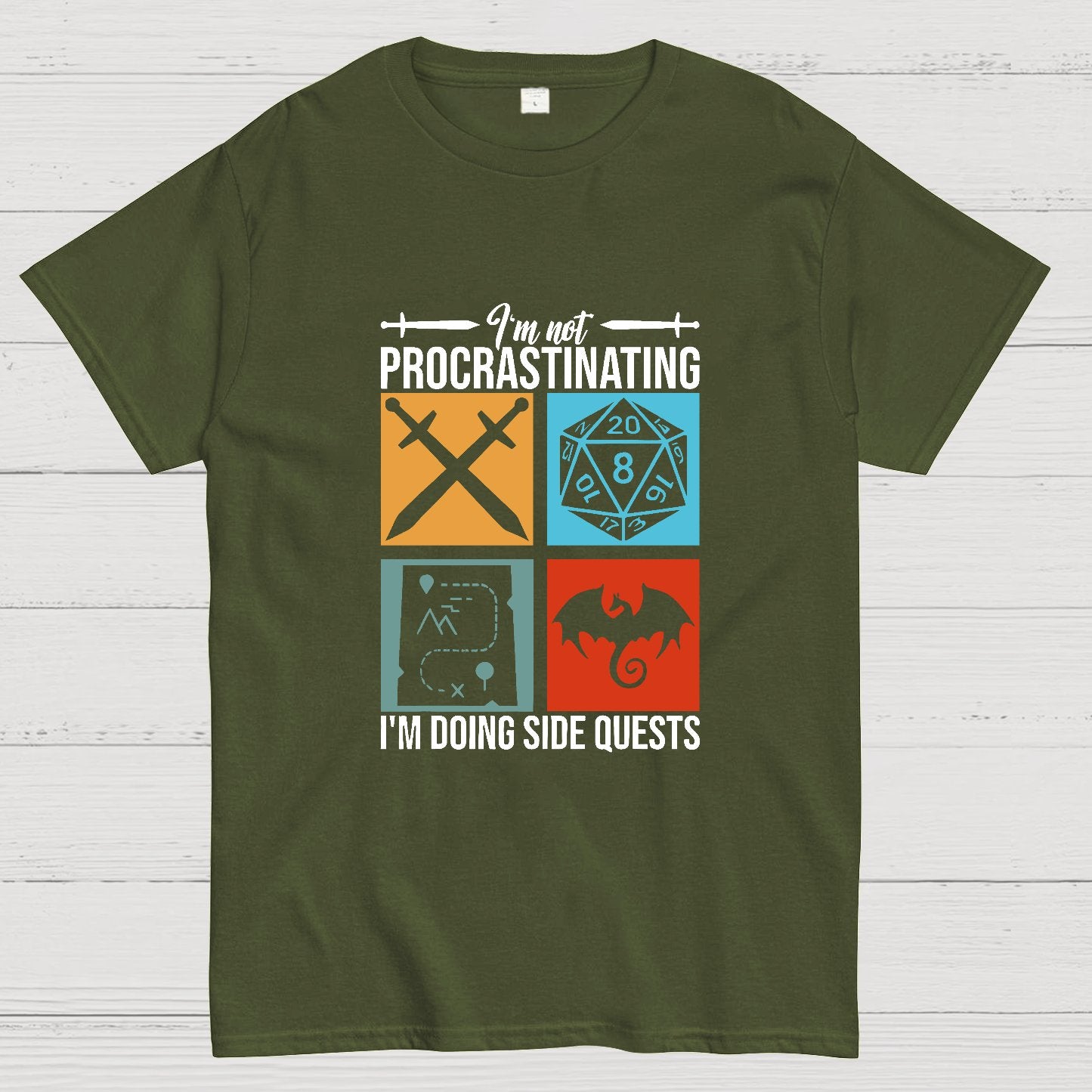 I'm Not Procrastinating I'm Doing Side Quests Geeky T-Shirt