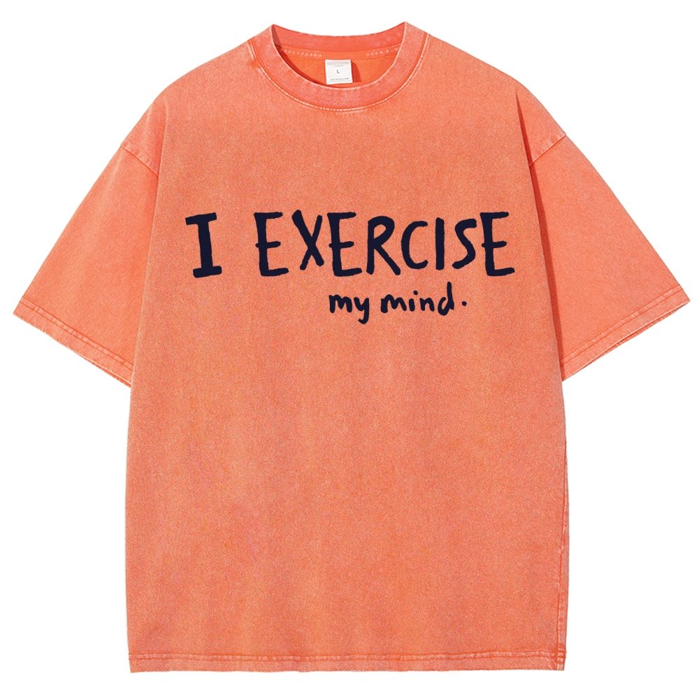 I Exercise (My Mind) Vintage Distressed T-shirt